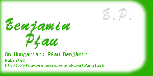 benjamin pfau business card